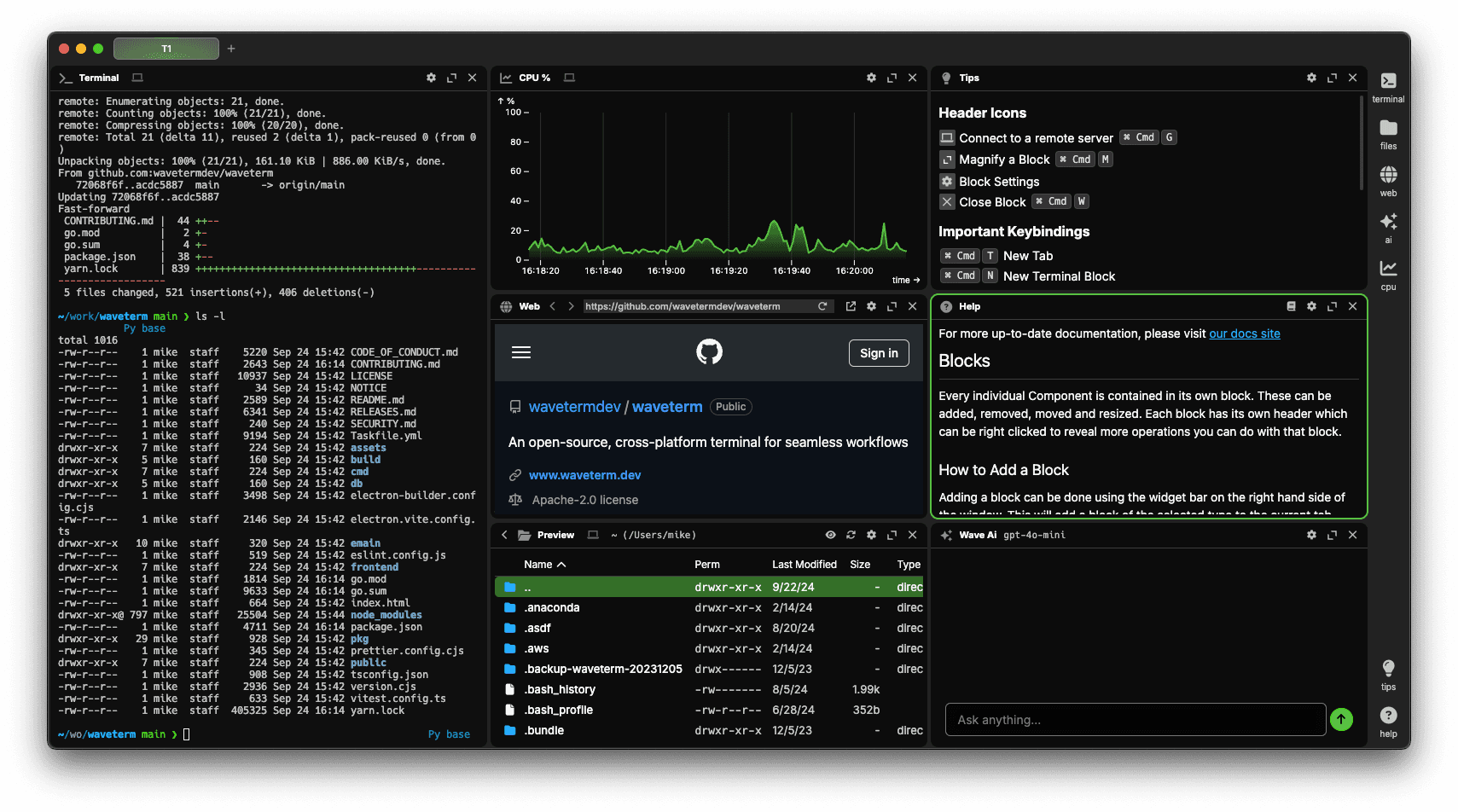 Introducing the New Wave Terminal v0.8